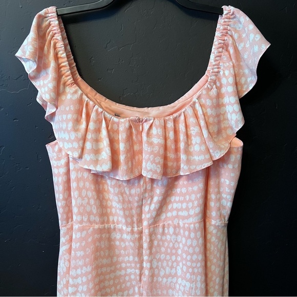 BCBG Paris Women's Off the Shoulder Maxi Dress, Sandy Dots,Size:XXL spring party - Picture 10 of 12